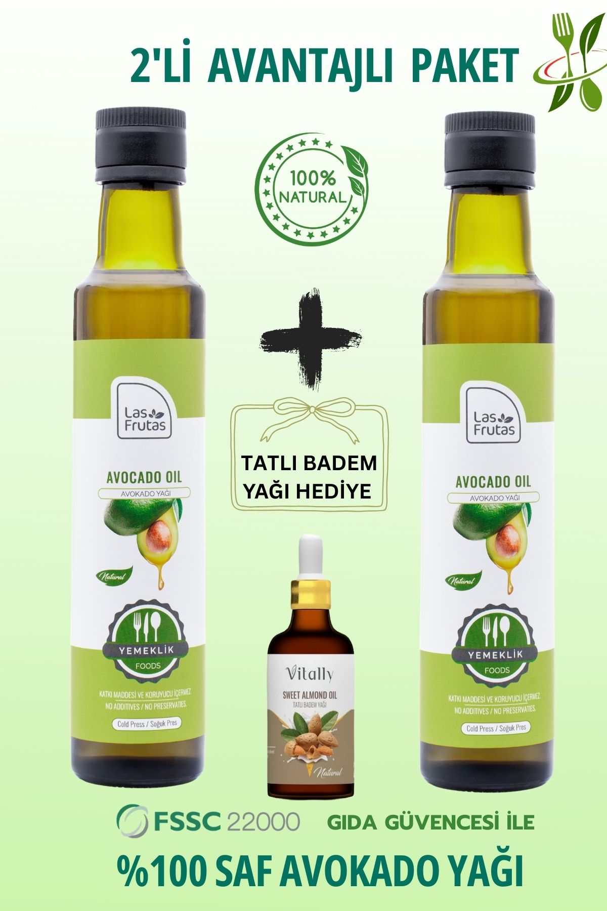 Yemeklik Avokado Yağı 250 ml 2’li