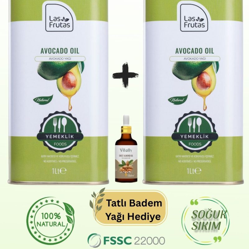 Yemeklik Avokado Yağı 1 Litre 2'li