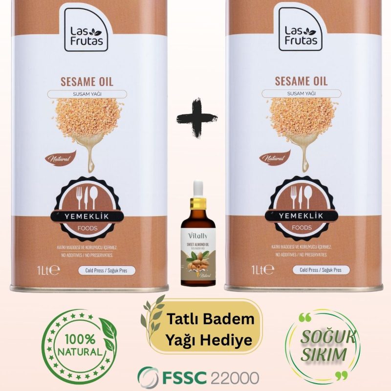Yemeklik Susam Tohumu Yağı 1 Litre 2’li