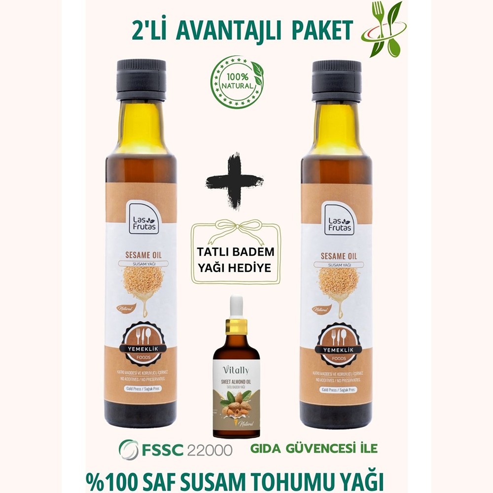 Yemeklik Susam Tohumu Yağı 250 ml 2’li